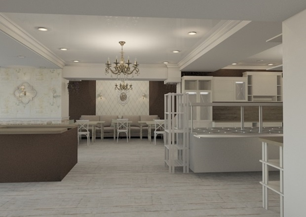 Схема интерьера. Изображения предоставлены кафе