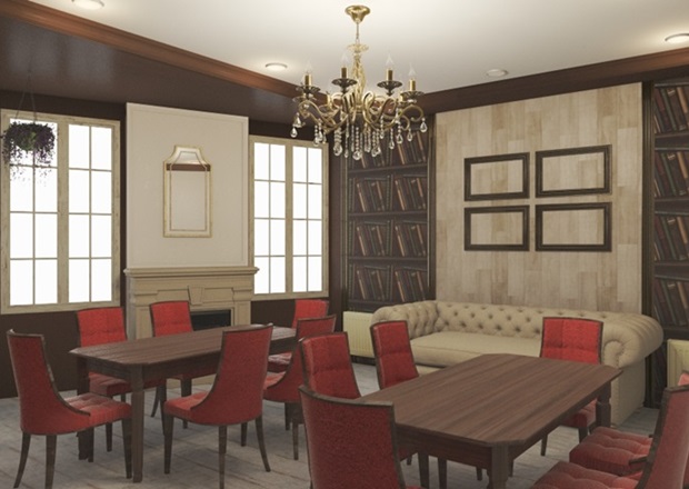 Схема интерьера. Изображения предоставлены кафе