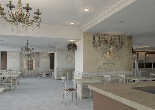 Схема интерьера. Изображения предоставлены кафе