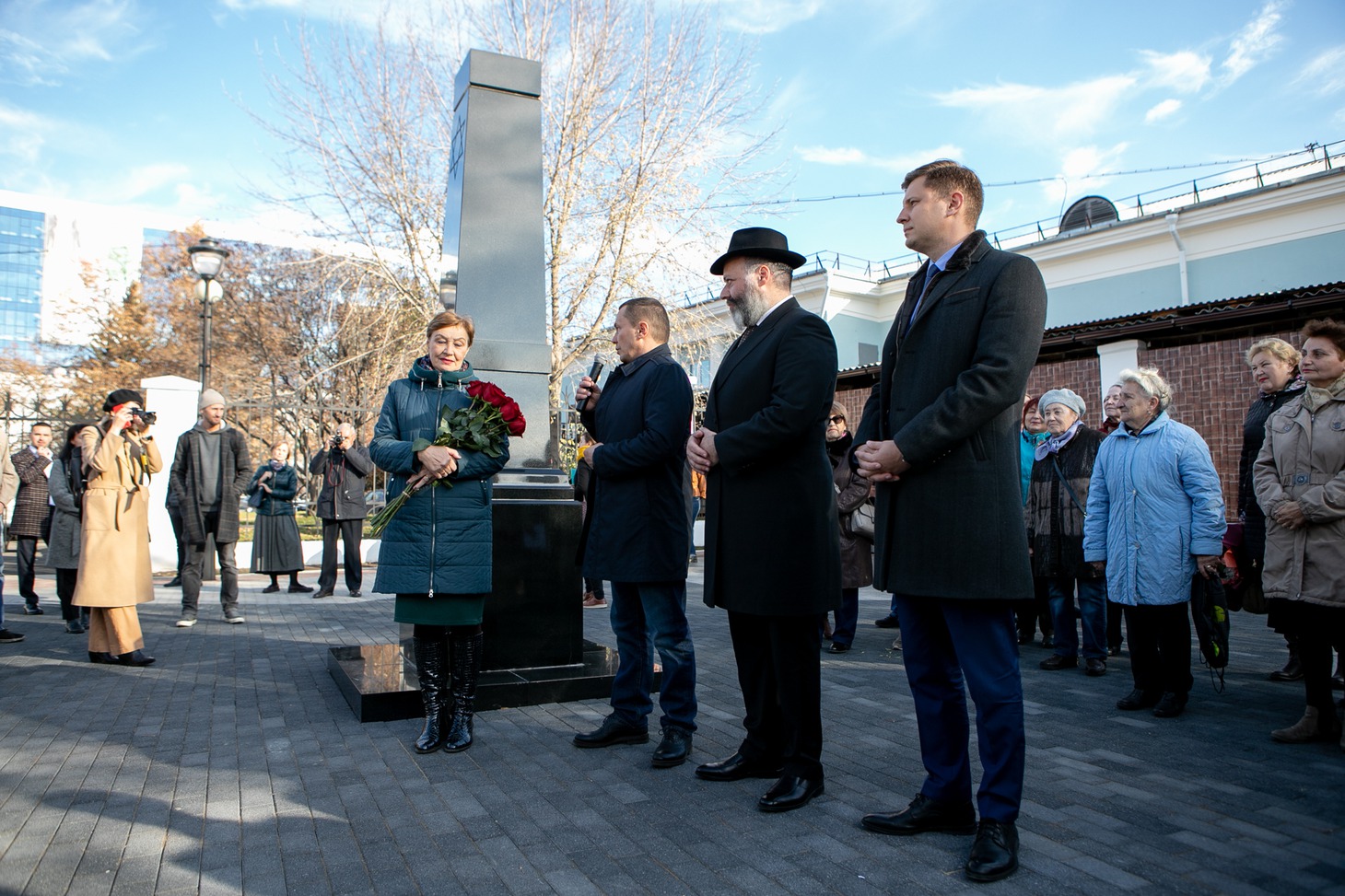 Председатель еврейской общины Иркутска Стелла Прилепская, Дмитрий Бердников, Аарон Вагнер и Дмитрий Ружников