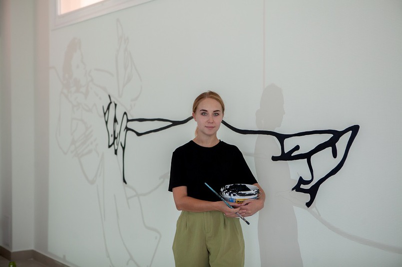 Анна Ковалева, художник, один из авторов интерьера новой школы