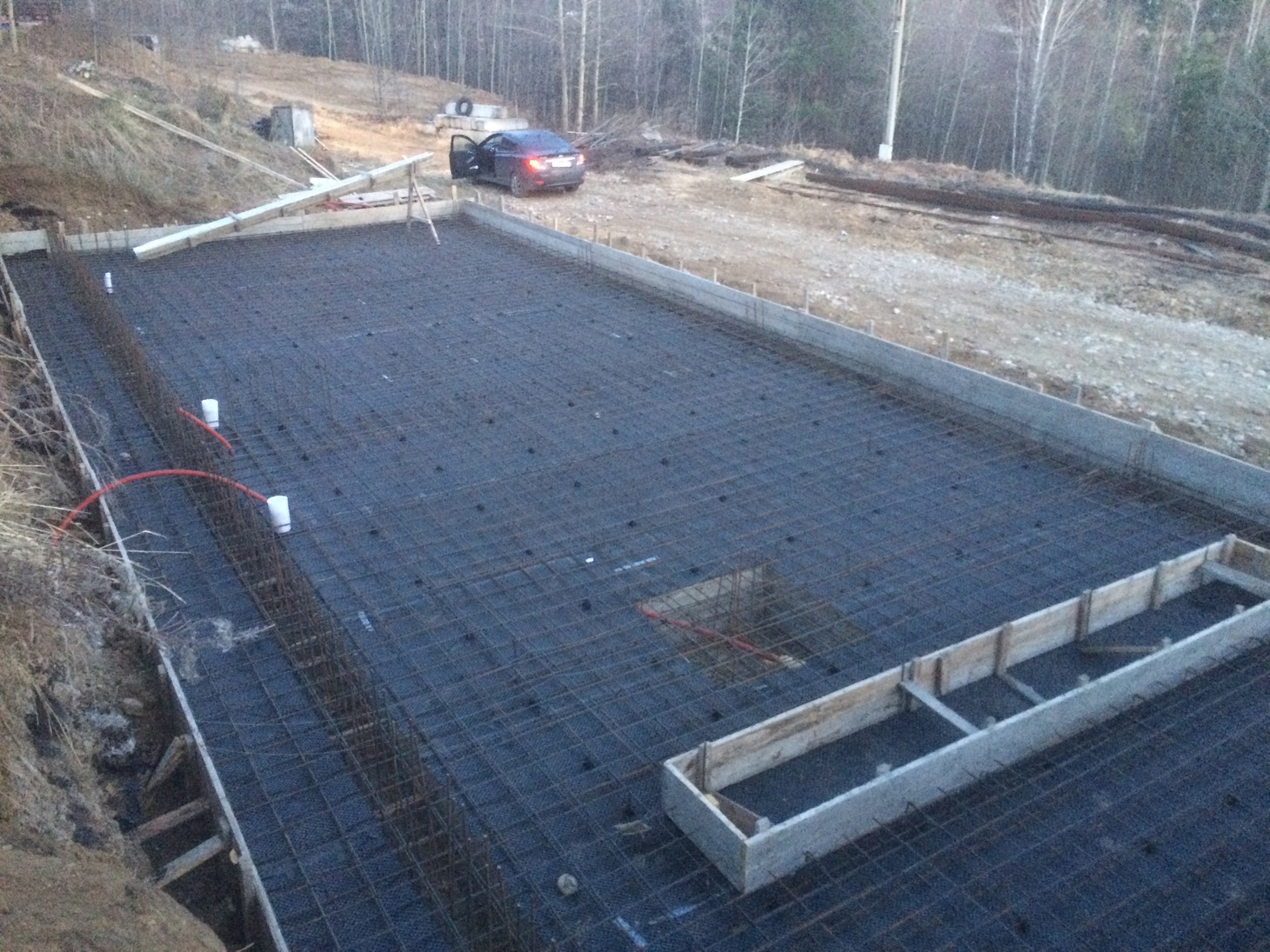 Два слоя арматуры