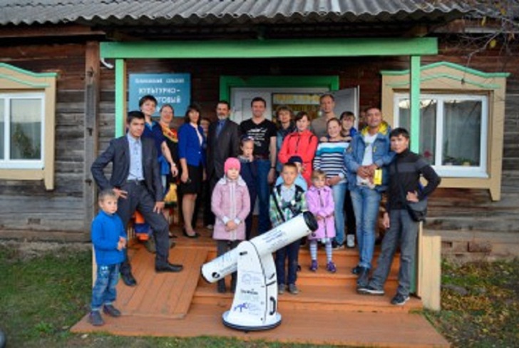 Первый телескоп проекта «Телескопы для всех» в селе Белоусово Качугского района
