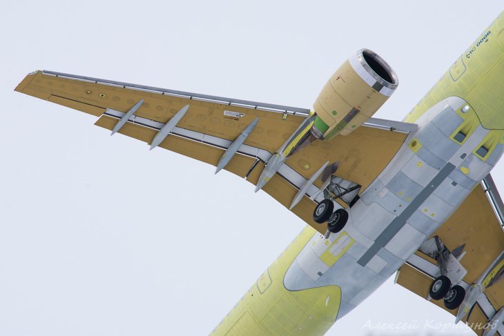 Крыло четвертого опытного самолета МС-21. Фото Алексея Коршунова, IRK.ru