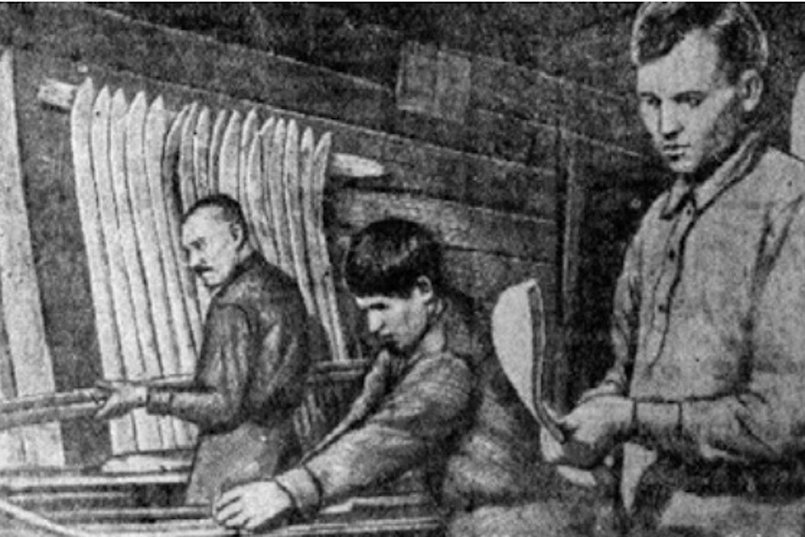 Лыжи – фронту. Фото из архива газеты «Восточно-Сибирская правда», 1941 год