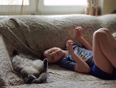 Дети и котики. Фото от Татьяны