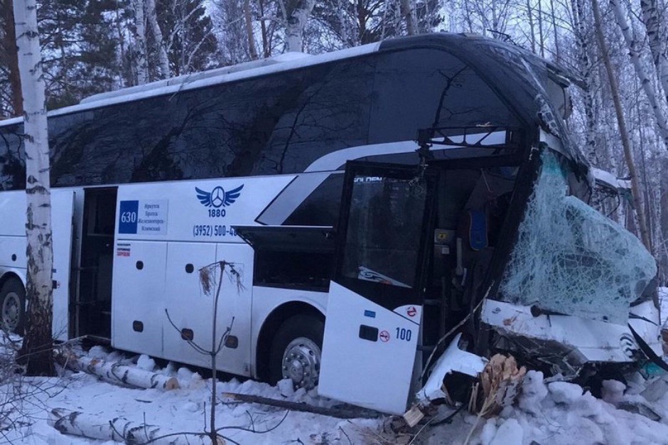 ДТП с участие автобуса в в Заларинском районе