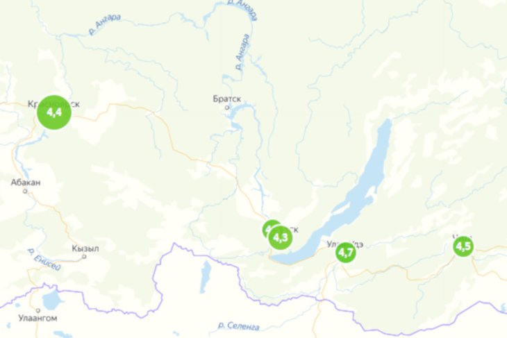 Карта иркутск 45