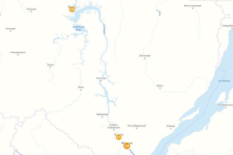 Карта погоды иркутск