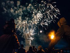 Фейерверк на День города в 2015 году.