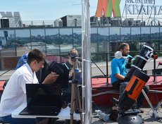 Наблюдения на крыше Иркутского планетария в 130-м квартале