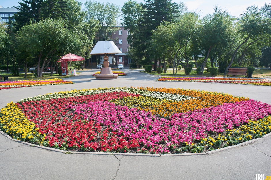 Клумба на бульваре Гагарина.