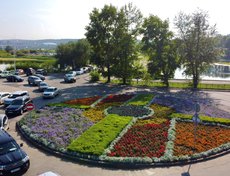 Клумба на бульваре Гагарина. Фото Романа Малиновича