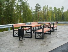 На новой дороге оборудовано две стоянки для отдыха водителей.