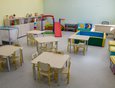 В детском саду есть физкультурный и актовый залы, медицинский блок, логопедический кабинет