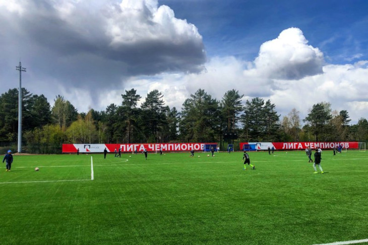 Обновленный стадион «Металлург» в Шелехове. Фото пресс-службы РУСАЛа