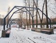 Первая зима в обновленном парке имени Парижской коммуны