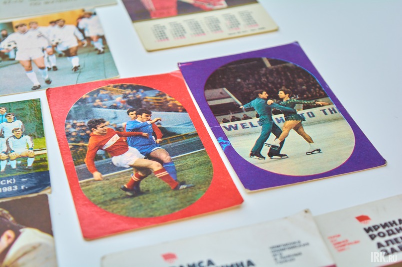 На календарях печатали фотографии известных фигуристов, шахматистов, звезд советского хоккея и футбола