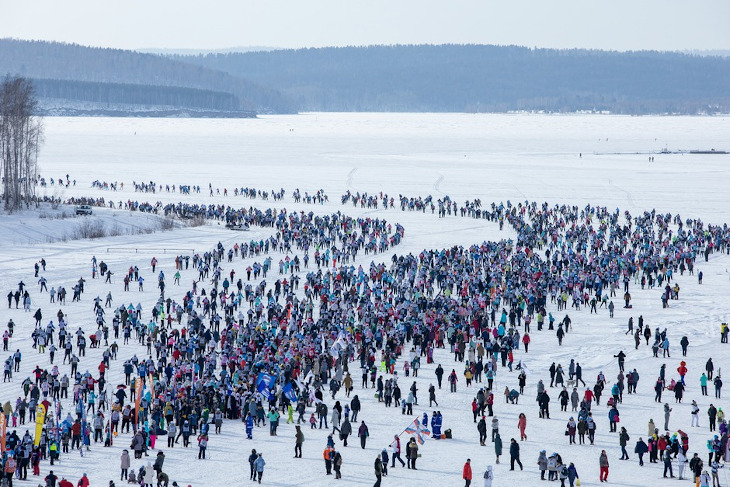 Массовый забег «Лыжни России» в Иркутской области в 2019 году. Фото организаторов