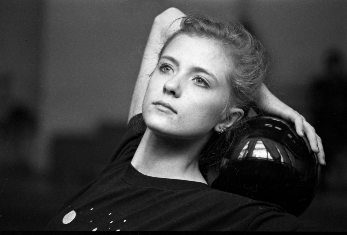 1992 год. Оксана Костина на тренировке