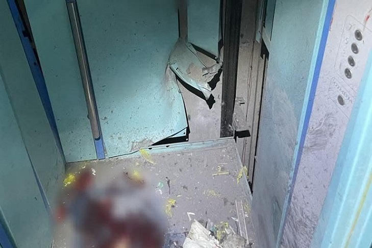 Лифт после взрыва. Фото пресс-службы СУ СК России по Иркутской области