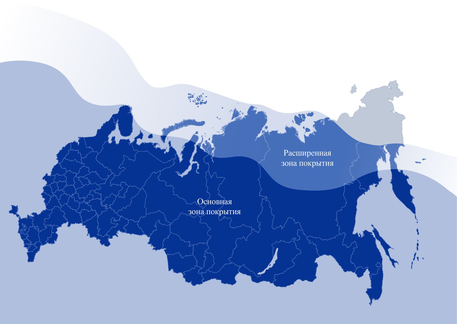 Карта покрытия спутников Thuraya