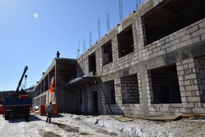 Строительство школы в Мамакане. Фото предоставлено администрацией Бодайбо и района