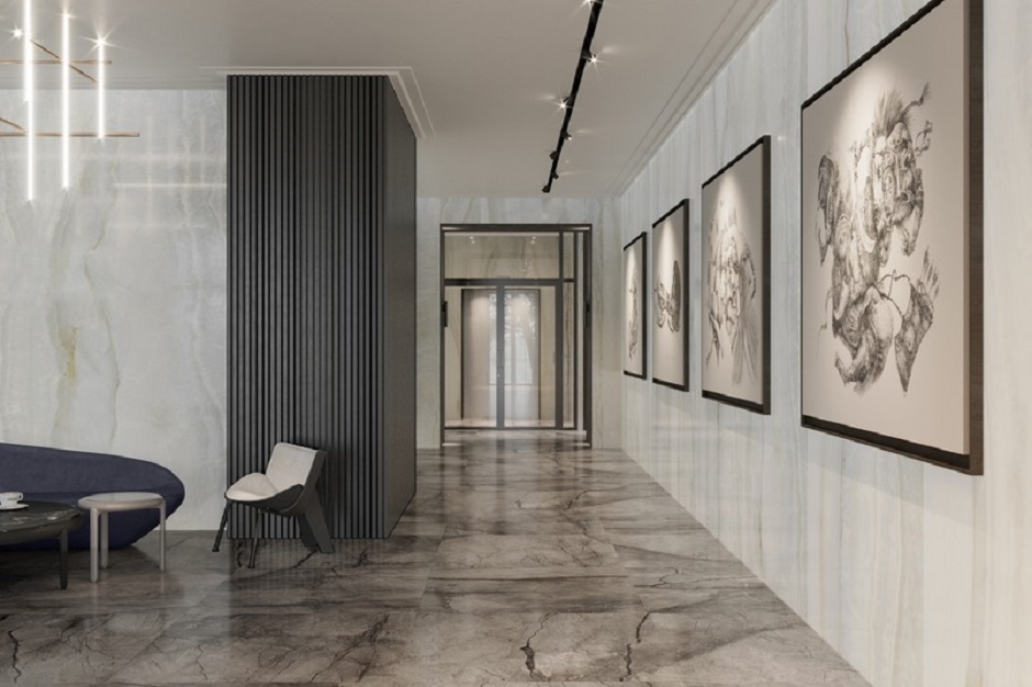 Эскизные проекты парадных для CORSO residence разработаны Дизайн-бюро S-Classic