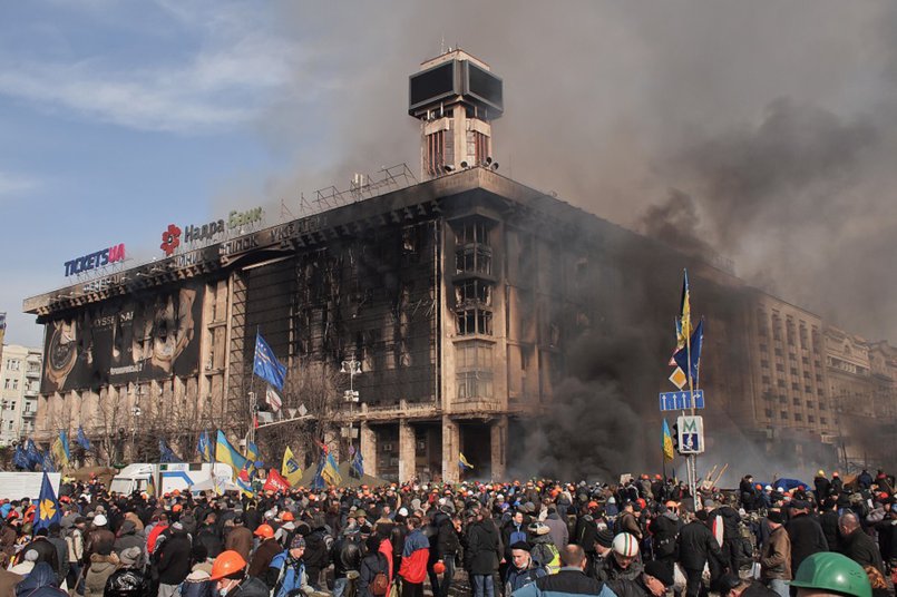 Евромайдан, Киев. 19 февраля 2014 год. Фото: Amakuha, Википедия