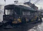 На момент пожара в салоне троллейбуса никого не было. Фото пресс-службы ГУ МЧС России по Иркутской области