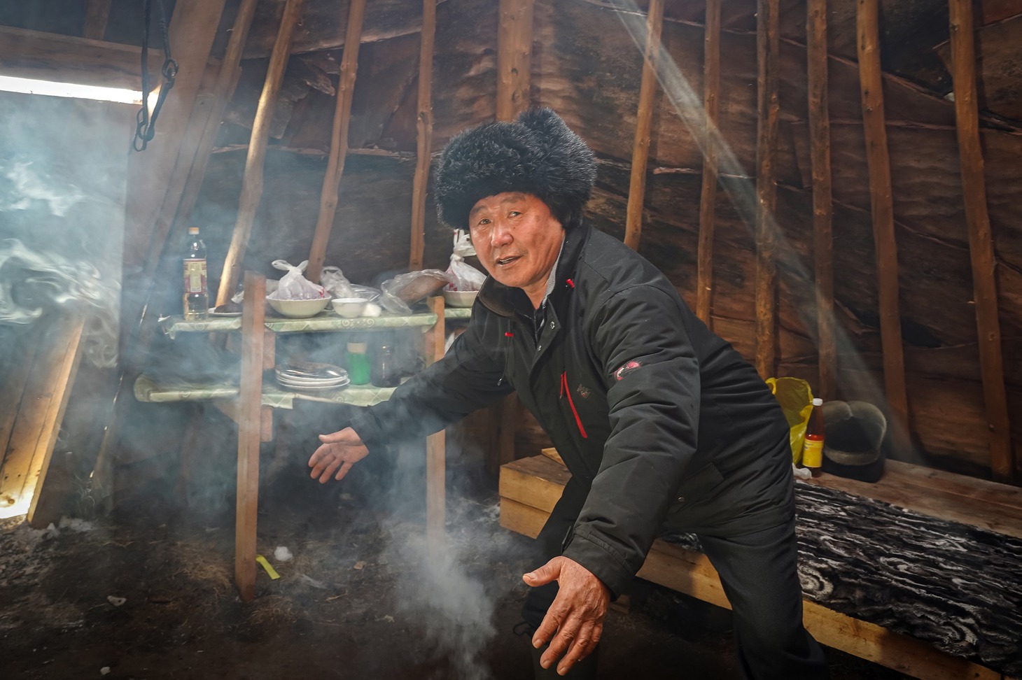 Окуривание юрты