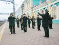 На перроне играл оркестр ГУ МЧС по Иркутской области