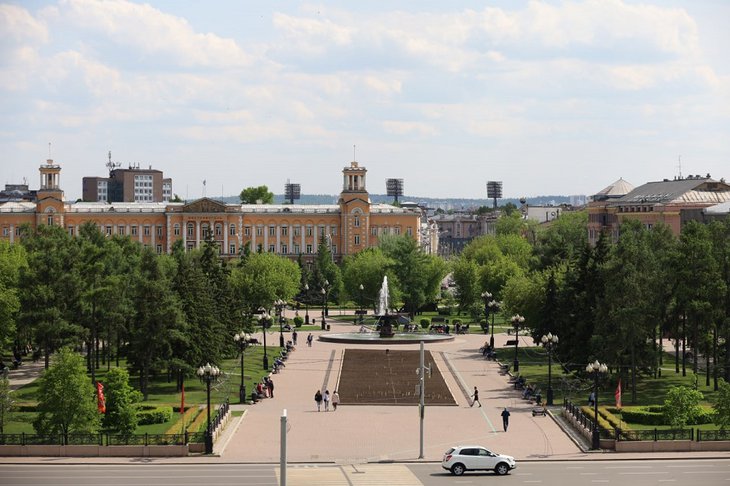 Сквер им. Кирова в Иркутске. Фото пресс-службы правительства Иркутской области