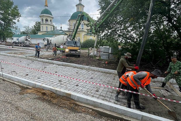 Благоустройство сквера в переулке Волконского. Фото пресс-службы думы Иркутска