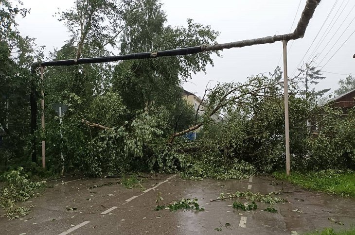 Последствия урагана в Киренске. Фото из телеграм-канала Игоря Кобзева