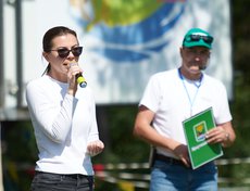 Гостей мероприятия поприветствовала министр по молодёжной политике Иркутской области Маргарита Цыганова