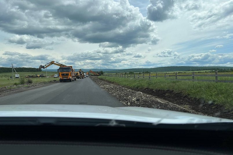 На Качугском тракте интенсивно ведутся дорожные работы