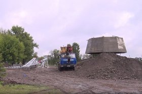 Скриншот видео из телеграм-канала мэра города Руслана Болотова