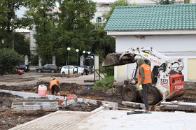 Благоустройство сквера в переулке Волконского. Фото пресс-службы администрации Иркутска