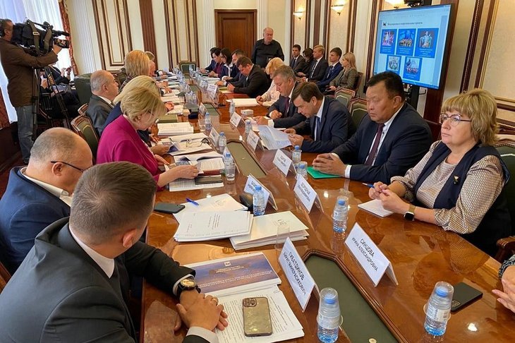 Заседание комитета Совета Федерации по науке, образованию и культуре. Фото пресс-службы правительства Иркутской области