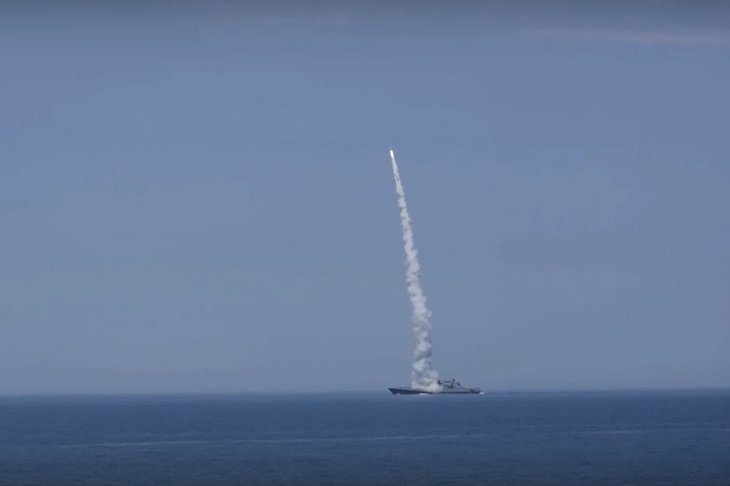 Запуск ракеты. Скриншот видео Минобороны России