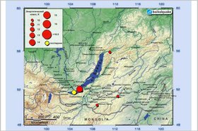 Байкальская карта землетрясений