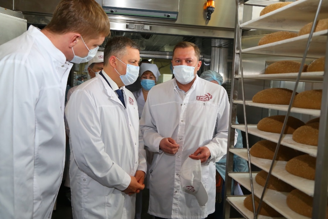 Открытие новой производственной линии Иркутского хлебозавода