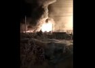 Пожар в Верхнемарково. Скриншот видео из телеграм-канала Игоря Кобзева