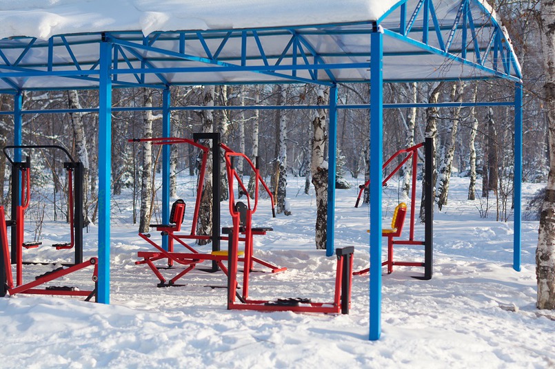 Спортивная площадка - один из первых этапов обустройства парка «Приморский»