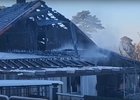 Горевший ночью 4 января дом в Тулуне. Скриншот видео пресс-службы ГУ МВД России по Иркутской области