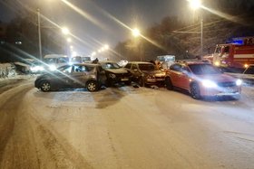 Массовое ДТП на Байкальской. Фото ГУ МВД России по Иркутской области