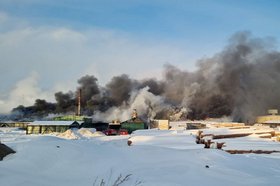 Пожар в Усть-Илимске. Фото пресс-службы прокуратуры Иркутской области
