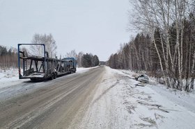 Место аварии. Фото пресс-службы ГУ МВД России по Иркутской области