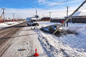 Место аварии. Фото пресс-службы ГУ МВД России по Иркутской области